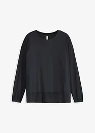 Sweatshirt med mesh, bonprix