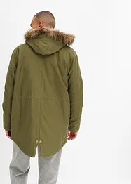 Parkas med hette med pels, bonprix