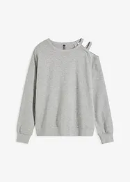 Oversized sweatshirt med cut-out, bonprix