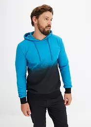 Sweatshirt med hette og resirkulert polyester, fargegradering, bonprix