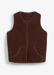 Teddy-vest med kengurulomme, bonprix