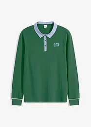 Piquè-poloshirt av økologisk bomull, lang arm, bonprix