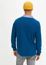 Piquè-poloshirt av økologisk bomull, lang arm, bonprix