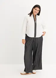 Poplin-bluse med glidelås, bonprix