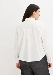 Poplin-bluse med glidelås, bonprix