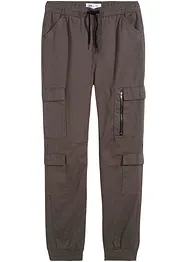 Slip on-cargobukse i 100% bomull, Regular Fit, bonprix