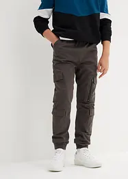 Slip on-cargobukse i 100% bomull, Regular Fit, bonprix