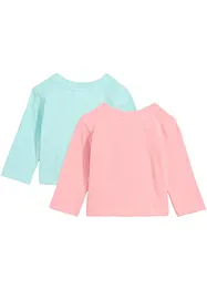 Langermet babyshirt av økologisk bomull  (2-pack), bonprix