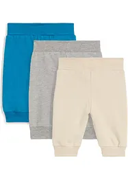 Sweatbukse av økologisk bomull for baby (3-pack), bonprix