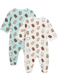 Fleece-jumpsuit for baby (2-pack), bonprix