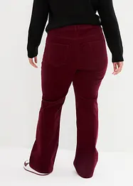 Stretch-cordbukse med sleng og High Waist-komfortlinning, bonprix