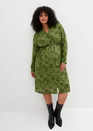 Chiffonkjole med smock-innfelling, bonprix