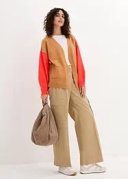 Oversized cardigan med Color-Blocking, bonprix