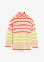 Oversized genser med neonstriper, bonprix