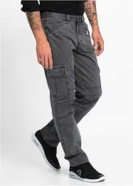 Relaxed Fit cargobukse i ren bomull, Straight, bonprix