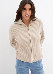 Cardigan med glidelås, bonprix