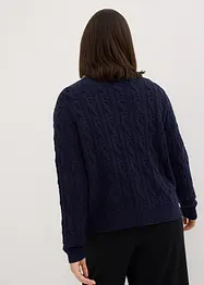 Cardigan med flettemønster, bonprix