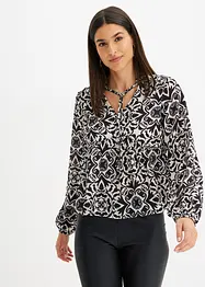 Bluse med print, bonprix