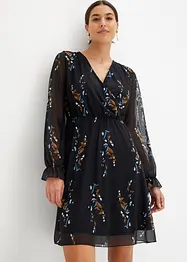 Mesh-kjole med print, bonprix