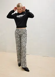 Cropped sweatshirt med Wording, bonprix