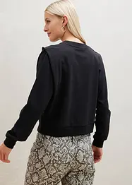 Cropped sweatshirt med Wording, bonprix