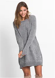 Oversized strikket kjole i chenille, bonprix