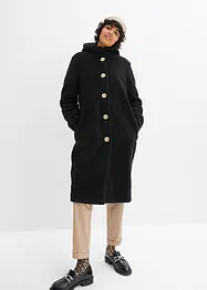 Kåpe i pilé med hette og lommer, bonprix