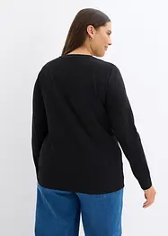 Langermet topp med økologisk bomull (2-pack), bonprix