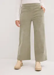 Vid kordfløyelsbukse med komfortlinning, High Waist, bonprix