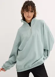 Oversized sweatshirt med troyer-krage, bonprix