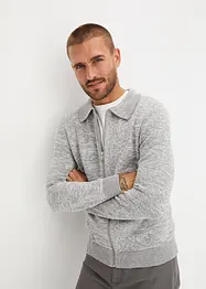 Polo-cardigan med glidelås, bonprix