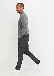 Regular Fit cargobukse i flanell med legg, Straight, bonprix