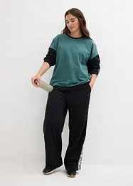 Joggedress med sweatshirt og vid bukse (2-delt sett), bonprix