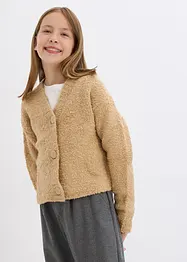 Bouclé-cardigan for barn, bonprix