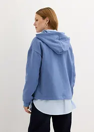 Sweatshirt med hette og snøring i nederkant, bonprix