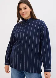 Skjortebluse i flanell, oversized, bonprix