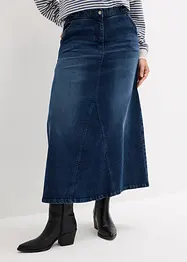 Vidt jeansskjørt med komfortlinning, bonprix