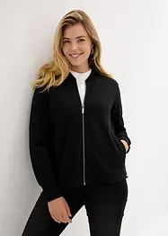 Sweatjakke med pilot-look, lang arm, bonprix