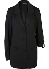 Lang blazer i Punto di Roma-viskosemiks, bonprix