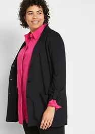 Lang blazer i Punto di Roma-viskosemiks, bonprix