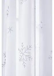Gardin med resirkulert polyester og snøfnuggmønster (1-pack), bonprix