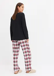 Pyjamas med flanellbukse, bonprix