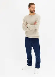 Relaxed fit-termobukse i kordfløyel med flanellfôr, Straight, bonprix