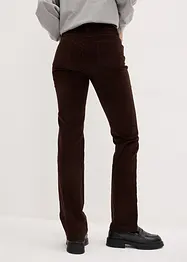 Kordfløyelsbukse med stretch, Straight, bonprix