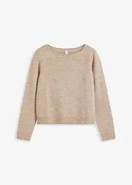 Strikket genser med båthals, bonprix