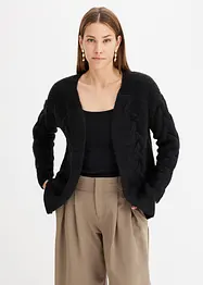 Åpen cardigan med flettemønster, bonprix