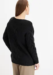 Åpen cardigan med flettemønster, bonprix