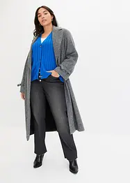 Kort ribbestrikket cardigan, bonprix