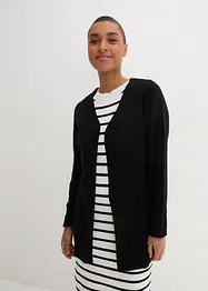Cardigan i ren bomullsslub, bonprix