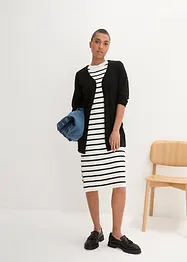 Cardigan i ren bomullsslub, bonprix